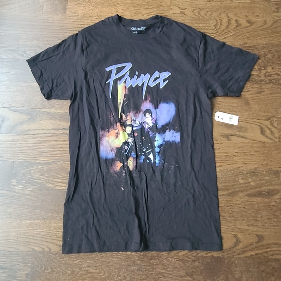 NWT Garage Prince Black Graphic Men's T-Shirt Sz.S - Picture 1 of 7
